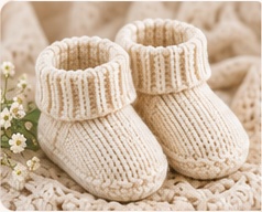 Classic Knit Booties baby booties
