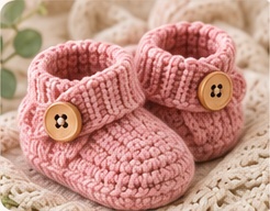 Button Ankle Booties baby booties